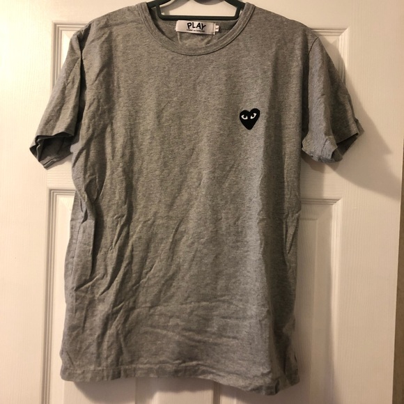comme des garcons play basic logo tee